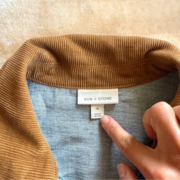 Men’s Sun + Stone Denim Trucker Jacket - Picture 5 of 6